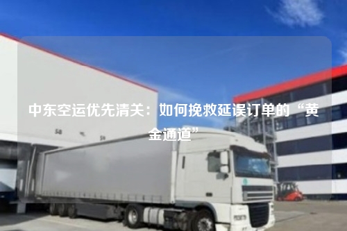 中东空运优先清关：如何挽救延误订单的“黄金通道”