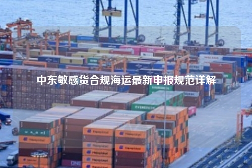 中东敏感货合规海运最新申报规范详解