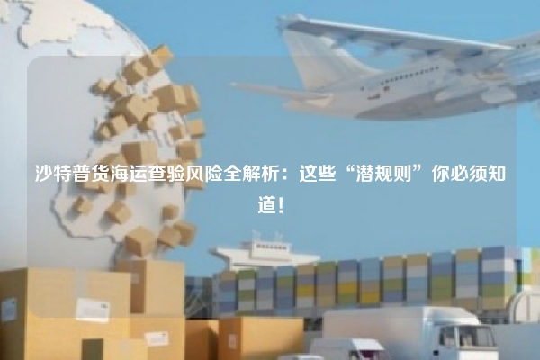 沙特普货海运查验风险全解析：这些“潜规则”你必须知道！