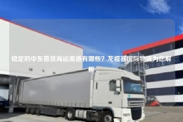 稳定的中东普货海运渠道有哪些？龙禧客国际物流为您解析