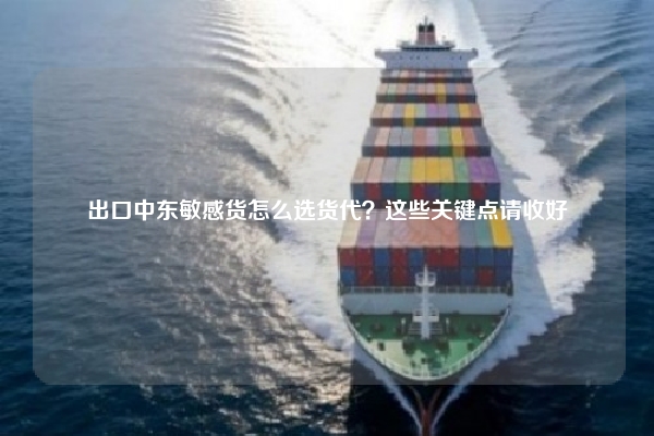 出口中东敏感货怎么选货代？这些关键点请收好