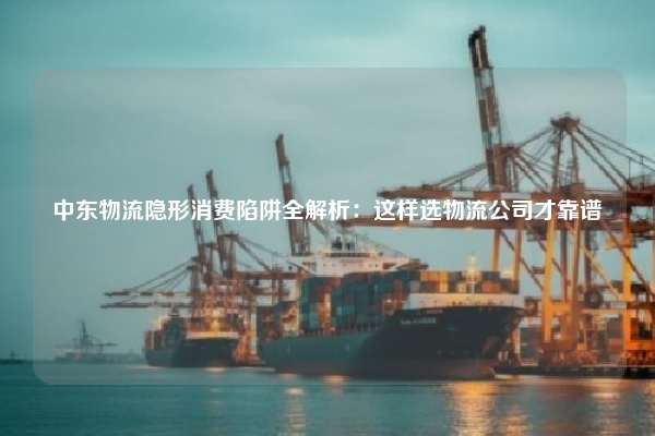 中东物流隐形消费陷阱全解析：这样选物流公司才靠谱