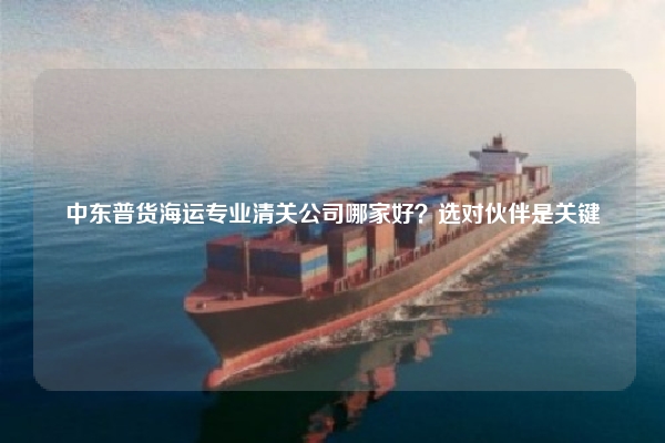 中东普货海运专业清关公司哪家好？选对伙伴是关键