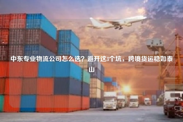 中东专业物流公司怎么选？避开这3个坑，跨境货运稳如泰山