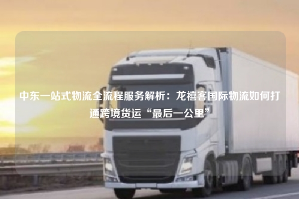 中东一站式物流全流程服务解析：龙禧客国际物流如何打通跨境货运“最后一公里”